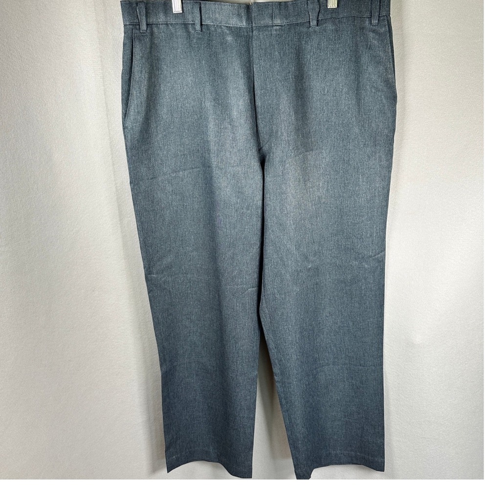 VTG Levi Strauss Action Slacks Trousers Men 40x30 Grey Vintage Polyester 90s EUC